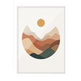 Postifull Earth Sphere Çerçeveli Tablo, Beyaz Çerçeve Ve Poster, Dikey Duvar Tablosu Comfort Serisi No:108330;50 X 70 Beyaz Çerçeveli
