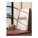 Postifull Family - Aile Tasarım Yazılı Tablo Poster - Çerçevesiz Tablo - Estetik Poster - Duvar Dekoru;30 X 42 Beyaz