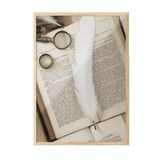 Postifull Feather Pen Çerçeveli Tablo, Ahşap Çerçeve Ve Poster, Dikey Duvar Tablosu Comfort Serisi No:108359;30 X 42 Ahşap Çerçeveli
