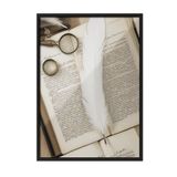 Postifull Feather Pen Çerçeveli Tablo, Siyah Çerçeve Ve Poster, Dikey Duvar Tablosu Comfort Serisi No:108359;70 X 100 Siyah Çerçeveli
