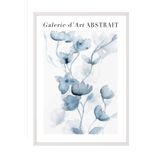 Postifull Fleurs Bleues No1 Çerçeveli Tablo, Beyaz Çerçeve Ve Poster, Duvar Tablosu Comfort Serisi No:108540;10 X 15 Beyaz Çerçeveli