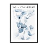 Postifull Fleurs Bleues No1 Çerçeveli Tablo, Siyah Çerçeve Ve Poster, Duvar Tablosu Comfort Serisi No:108540;30 X 42 Siyah Çerçeveli