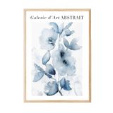 Postifull Fleurs Bleues No2 Çerçeveli Tablo, Ahşap Çerçeve Ve Poster, Duvar Tablosu Comfort Serisi No:108541;33 X 48 Ahşap Çerçeveli