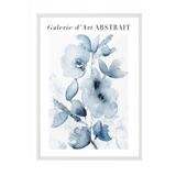 Postifull Fleurs Bleues No2 Çerçeveli Tablo, Beyaz Çerçeve Ve Poster, Duvar Tablosu Comfort Serisi No:108541;10 X 15 Beyaz Çerçeveli