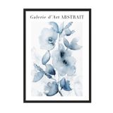 Postifull Fleurs Bleues No2 Çerçeveli Tablo, Siyah Çerçeve Ve Poster, Duvar Tablosu Comfort Serisi No:108541;50 X 70 Siyah Çerçeveli