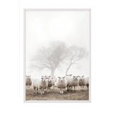 Postifull Flock Of Sheep Çerçeveli Tablo, Beyaz Çerçeve Ve Poster, Duvar Tablosu Comfort Serisi No:108505;13 X 18 Beyaz Çerçeveli