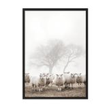 Postifull Flock Of Sheep Çerçeveli Tablo, Siyah Çerçeve Ve Poster, Duvar Tablosu Comfort Serisi No:108505;13 X 18 Siyah Çerçeveli