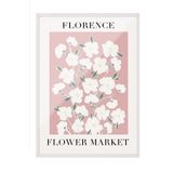 Postifull Flower Market Çerçeveli Tablo, Beyaz Çerçeve Ve Poster, Dikey Duvar Tablosu Comfort Serisi No:108534;10 X 15 Beyaz Çerçeveli