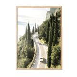 Postifull Garda Road Çerçeveli Tablo, Ahşap Çerçeve Ve Poster, Dikey Duvar Tablosu Comfort Serisi No:108320;10 X 15 Ahşap Çerçeveli