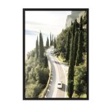Postifull Garda Road Çerçeveli Tablo, Siyah Çerçeve Ve Poster, Dikey Duvar Tablosu Comfort Serisi No:108320;13 X 18 Siyah Çerçeveli