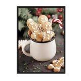 Postifull Gingerbread Cookies Çerçeveli Tablo, Siyah Çerçeve Ve Poster, Duvar Tablosu Comfort Serisi No:108515;10 X 15 Siyah Çerçeveli