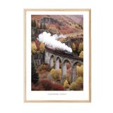 Postifull Glenfinnan Viaduct Çerçeveli Tablo, Ahşap Çerçeve Ve Poster, Duvar Tablosu Comfort Serisi No:108294;13 X 18 Ahşap Çerçeveli