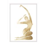 Postifull Gold Figure Çerçeveli Tablo, Beyaz Çerçeve Ve Poster, Dikey Duvar Tablosu Comfort Serisi No:108450;50 X 70 Beyaz Çerçeveli