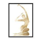 Postifull Gold Figure Çerçeveli Tablo, Siyah Çerçeve Ve Poster, Dikey Duvar Tablosu Comfort Serisi No:108450;10 X 15 Siyah Çerçeveli