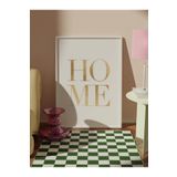 Postifull Gold Home Çerçeveli Tablo, Beyaz Çerçeve Ve Poster, Dikey Duvar Tablosu Comfort Serisi No:108425;30 X 42 Beyaz Çerçeveli