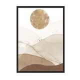 Postifull Golden Sun Çerçeveli Tablo, Siyah Çerçeve Ve Poster, Dikey Duvar Tablosu Comfort Serisi No:108336;70 X 100 Siyah Çerçeveli