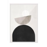 Postifull Graphic Shapes No4 Çerçeveli Tablo, Beyaz Çerçeve Ve Poster, Duvar Tablosu Comfort Serisi No:108459;10 X 15 Beyaz Çerçeveli