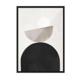 Postifull Graphic Shapes No4 Çerçeveli Tablo, Siyah Çerçeve Ve Poster, Duvar Tablosu Comfort Serisi No:108459;70 X 100 Siyah Çerçeveli