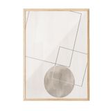 Postifull Graphic Shapes No5 Çerçeveli Tablo, Ahşap Çerçeve Ve Poster, Duvar Tablosu Comfort Serisi No:108460;10 X 15 Ahşap Çerçeveli