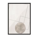 Postifull Graphic Shapes No5 Çerçeveli Tablo, Siyah Çerçeve Ve Poster, Duvar Tablosu Comfort Serisi No:108460;33 X 48 Siyah Çerçeveli
