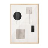 Postifull Graphic Shapes No6 Çerçeveli Tablo, Ahşap Çerçeve Ve Poster, Duvar Tablosu Comfort Serisi No:108458;10 X 15 Ahşap Çerçeveli