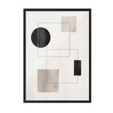 Postifull Graphic Shapes No6 Çerçeveli Tablo, Siyah Çerçeve Ve Poster, Duvar Tablosu Comfort Serisi No:108458;10 X 15 Siyah Çerçeveli