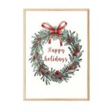 Postifull Happy Holidays Çerçeveli Tablo, Ahşap Çerçeve Ve Poster, Duvar Tablosu Comfort Serisi No:108516;13 X 18 Ahşap Çerçeveli