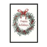 Postifull Happy Holidays Çerçeveli Tablo, Siyah Çerçeve Ve Poster, Duvar Tablosu Comfort Serisi No:108516;10 X 15 Siyah Çerçeveli