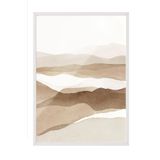 Postifull Hills Of Sand Çerçeveli Tablo, Beyaz Çerçeve Ve Poster, Dikey Duvar Tablosu Comfort Serisi No:108335;30 X 40 Beyaz Çerçeveli