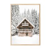 Postifull Holiday Cabin Çerçeveli Tablo, Ahşap Çerçeve Ve Poster, Dikey Duvar Tablosu Comfort Serisi No:108513;10 X 15 Ahşap Çerçeveli