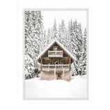 Postifull Holiday Cabin Çerçeveli Tablo, Beyaz Çerçeve Ve Poster, Dikey Duvar Tablosu Comfort Serisi No:108513;13 X 18 Beyaz Çerçeveli