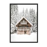 Postifull Holiday Cabin Çerçeveli Tablo, Siyah Çerçeve Ve Poster, Dikey Duvar Tablosu Comfort Serisi No:108513;10 X 15 Siyah Çerçeveli