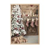 Postifull Holiday Home Çerçeveli Tablo, Ahşap Çerçeve Ve Poster, Dikey Duvar Tablosu Comfort Serisi No:108514;30 X 40 Ahşap Çerçeveli