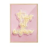 Postifull It Was All A Dream Çerçeveli Tablo, Ahşap Çerçeve Ve Poster, Duvar Tablosu Comfort Serisi No:108486;30 X 42 Ahşap Çerçeveli