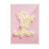 Postifull It Was All A Dream Çerçeveli Tablo, Beyaz Çerçeve Ve Poster, Duvar Tablosu Comfort Serisi No:108486;13 X 18 Beyaz Çerçeveli