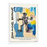 Postifull Jean-Michel Duvar Posteri, Modern Sanat, Sanat Serisi Poster - Kalın Kağıt - Çerçevesiz;50 X 70 Mavi