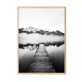 Postifull Jetty On The Lake Çerçeveli Tablo, Ahşap Çerçeve Ve Poster, Duvar Tablosu Comfort Serisi No:108385;10 X 15 Ahşap Çerçeveli