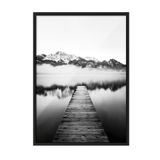 Postifull Jetty On The Lake Çerçeveli Tablo, Siyah Çerçeve Ve Poster, Duvar Tablosu Comfort Serisi No:108385;70 X 100 Siyah Çerçeveli