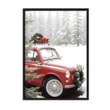 Postifull Jolly Car Yılbaşı Tablo, Siyah Çerçeve Ve Poster, Dikey Duvar Tablosu Comfort Serisi No:108471;21 X 30 Siyah Çerçeveli