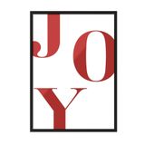 Postifull Joy İn Red Yılbaşı Tablo, Siyah Çerçeve Ve Poster, Dikey Duvar Tablosu Comfort Serisi No:108478;21 X 30 Siyah Çerçeveli