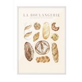 Postifull La Boulangerie No1 Çerçeveli Tablo, Beyaz Çerçeve Ve Poster, Duvar Tablosu Comfort Serisi No:108562;13 X 18 Beyaz Çerçeveli