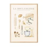 Postifull La Boulangerie No2 Çerçeveli Tablo, Ahşap Çerçeve Ve Poster, Duvar Tablosu Comfort Serisi No:108563;10 X 15 Ahşap Çerçeveli