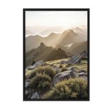 Postifull Landscape Sunrise Çerçeveli Tablo, Siyah Çerçeve Ve Poster, Duvar Tablosu Comfort Serisi No:108342;70 X 100 Siyah Çerçeveli