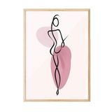 Postifull Line Shape Çerçeveli Tablo, Ahşap Çerçeve Ve Poster, Dikey Duvar Tablosu Comfort Serisi No:108488;10 X 15 Ahşap Çerçeveli