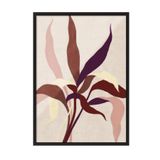Postifull Linen Leaves Çerçeveli Tablo, Siyah Çerçeve Ve Poster, Dikey Duvar Tablosu Comfort Serisi No:108570;10 X 15 Siyah Çerçeveli