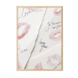 Postifull Love Letters Çerçeveli Tablo, Ahşap Çerçeve Ve Poster, Dikey Duvar Tablosu Comfort Serisi No:108432;13 X 18 Ahşap Çerçeveli