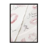 Postifull Love Letters Çerçeveli Tablo, Siyah Çerçeve Ve Poster, Dikey Duvar Tablosu Comfort Serisi No:108432;13 X 18 Siyah Çerçeveli