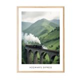 Postifull Magical Train Çerçeveli Tablo, Ahşap Çerçeve Ve Poster, Dikey Duvar Tablosu Comfort Serisi No:108284;30 X 42 Ahşap Çerçeveli