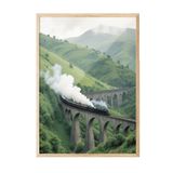 Postifull Magical Train Çerçeveli Tablo, Ahşap Çerçeve Ve Poster, Dikey Duvar Tablosu Comfort Serisi No:108300;10 X 15 Ahşap Çerçeveli