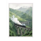 Postifull Magical Train Çerçeveli Tablo, Beyaz Çerçeve Ve Poster, Dikey Duvar Tablosu Comfort Serisi No:108300;13 X 18 Beyaz Çerçeveli